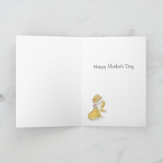 母の日と猫カード カード (内部)