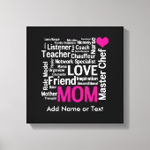 母の日と誕生日が素敵なお母さん キャンバスプリント (正面)