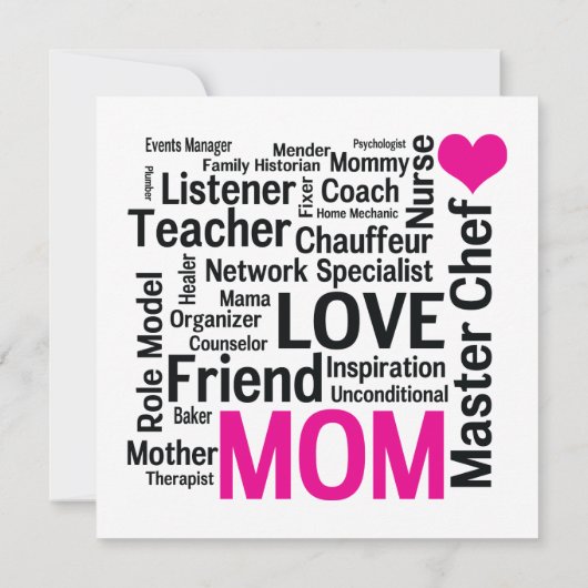 母の日と誕生日が素敵なお母さん 招待状 (裏面)