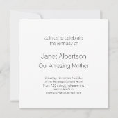 母の日と誕生日が素敵なお母さん 招待状 (正面)