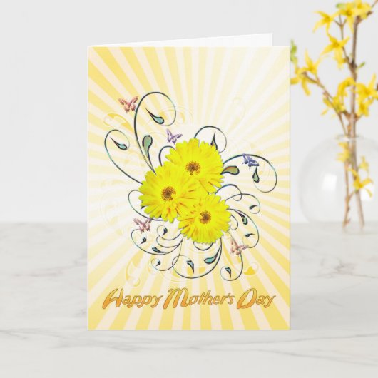 母の日と黄色い花 カード (黄色い花)