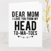 母の日におかしいギフトを母に カード (黄色い花)