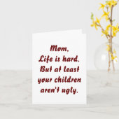 母の日におすすめの面白いギフト・ユーモアあふれるぴったりの言葉 カード (黄色い花)