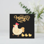 母の日におすすめ! 母ヒヨコとヒナたちのイラストの母の日カード シーズンカード (スタンド正面)