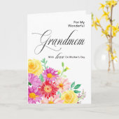 母の日におばあさんに咲く花 カード (黄色い花)