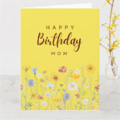 母の日にお母さんへの誕生日カード カード (黄色い花)