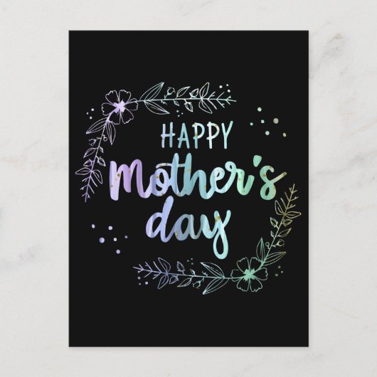 母の日にお花の虹色ギフト ポストカード (正面)