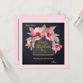 母の日によっては挨拶状が開花します カード (正面/裏面インサイチュ)