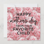 母の日にピンクのカーネーションの花 (正面)