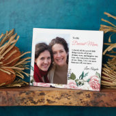 母の日にピンクのバラに言葉をエレガント大切にする フォトプラーク (側面)