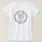 母の日にマッチした白いTシャツ Tシャツ (デザイン正面)