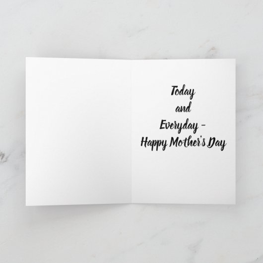 母の日に双子の**礼を** カード (内部)