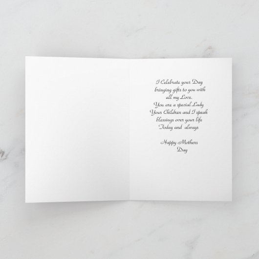 母の日に妻に カード (内部)