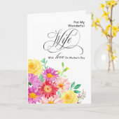 母の日に妻のために咲く花 カード (黄色い花)