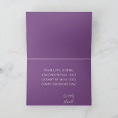『母の日に妻のために紫のフローラ』 カード (内部)