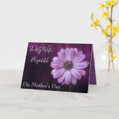 『母の日に妻のために紫のフローラ』 カード (黄色い花)