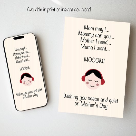 母の日に平穏と静けさを願っています シーズンカード