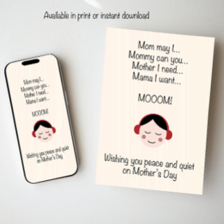 母の日に平穏と静けさを願って シーズンカード