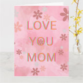 母の日に心からメッセージを カード (黄色い花)