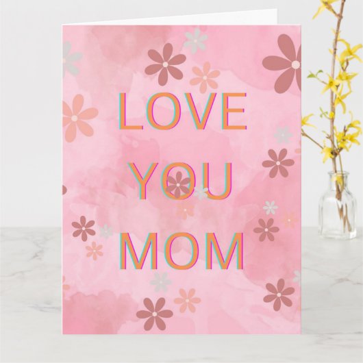 母の日に心からメッセージを カード (黄色い花)