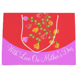 母の日に恋をする抱き枕 ラージペーパーバッグ