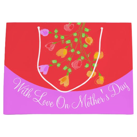 母の日に恋をする抱き枕 ラージペーパーバッグ (正面)