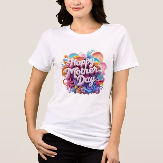 母の日に愛する母に視覚的に贈る トライブレンドＴシャツ (正面)