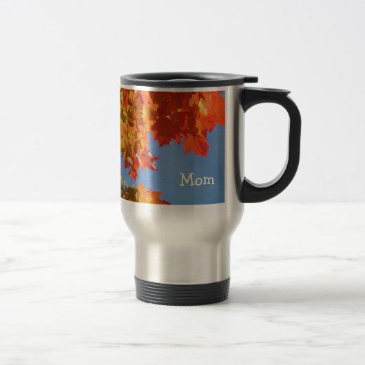 母の日に愛を!コーヒー トラベルマグ ギフト 落ち葉 マグ (右)