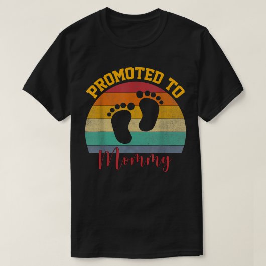 母の日に昇進しヴィンテージの母おもしろいの日 Tシャツ (デザイン正面)