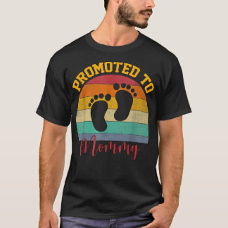 母の日に昇進しヴィンテージの母おもしろいの日 Tシャツ