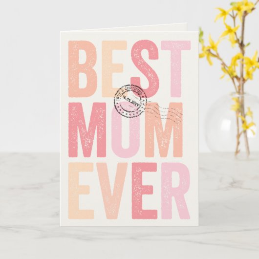 母の日に最高のは母の認定を受け、刻印を受けた カード (黄色い花)