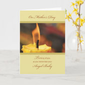 母の日に残された失われた黄蝋燭 カード (黄色い花)