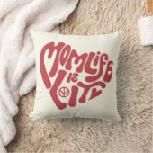 母の日に母おもしろい生が点灯 クッション (ブランケット)