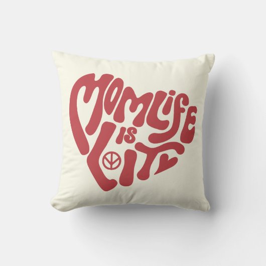 母の日に母おもしろい生が点灯 クッション (正面)