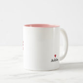 母の日に母おもしろい生が点灯 ツートーンマグカップ (正面右)