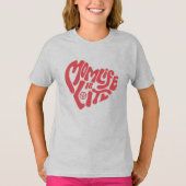 母の日に母おもしろい生が点灯 Tシャツ (正面)