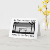 母の日に母がいないピクニックは禁物 カード (黄色い花)