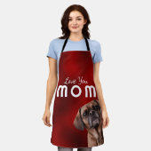 母の日に母さんを愛して…あなたの犬から エプロン (着用した状態)