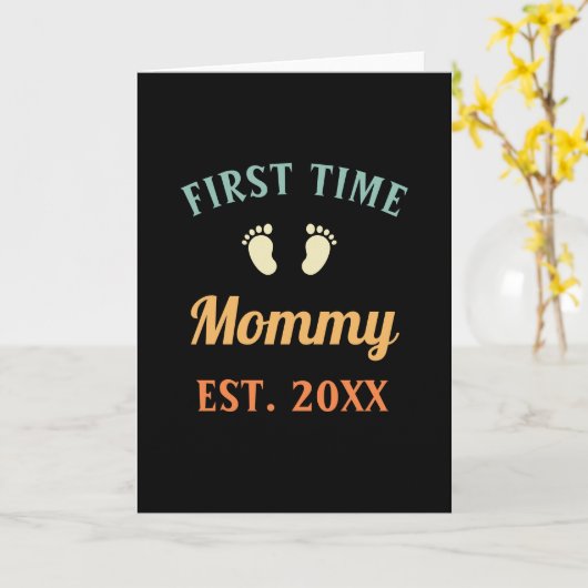 母の日に母として生まれて初めて カード (黄色い花)