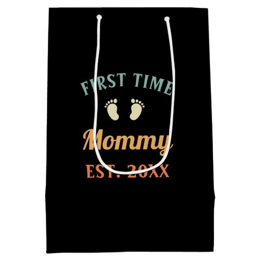 母の日に母として生まれて初めて ミディアムペーパーバッグ (裏面)