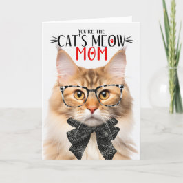 母の日に母のためにクリームノルウェーの森の猫 シーズンカード