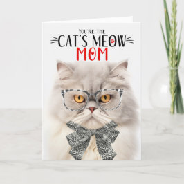 母の日に母のためにペルシャ猫をクリーム シーズンカード