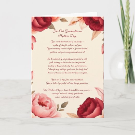 母の日に祖母 シーズンカード (正面)