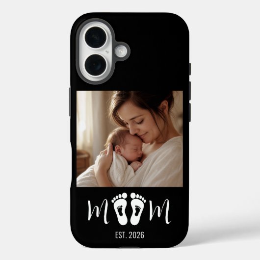 母の日に贈る赤ちゃんの足跡の写真 Case-Mate iPhoneケース (裏面)