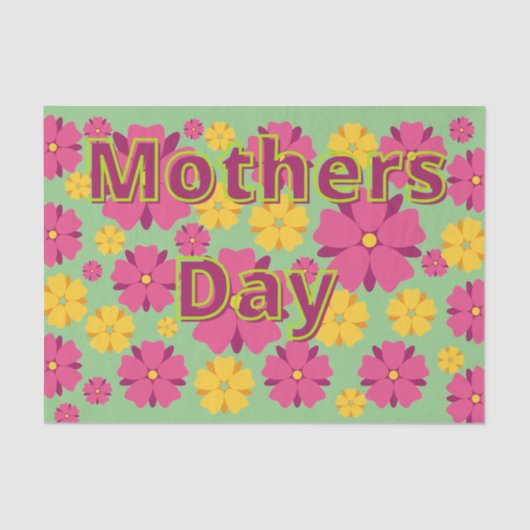 母の日に輝く花 薄葉紙 (正面)