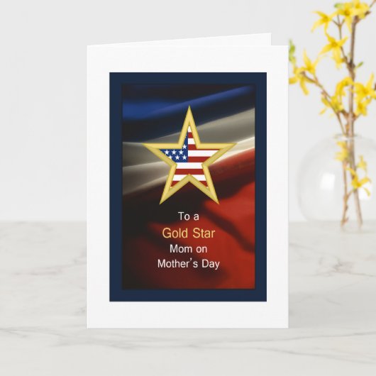 母の日に金ゴールドスターマムへ – 献上品 カード (黄色い花)