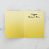 母の日に黄色の花瓶で花束 カード (内部)