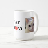 母の日ねこ母の引用文パーソナライズされた写真 コーヒーマグカップ (正面右)