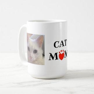 母の日ねこ母の引用文パーソナライズされた写真 コーヒーマグカップ