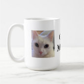 母の日ねこ母の引用文パーソナライズされた写真 コーヒーマグカップ (左)